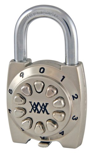 Ultra Hardware 55048 40 Millimeter Heavy Duty Push Button Combination Padlock, 5 Digit Locking Mechanism, Chrome