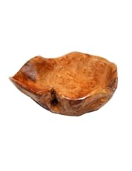 Kitchen: Enrico 2230 RootWorks Large Flat Cut Bowl in Hand, Carved Chinese Fir - Enrico