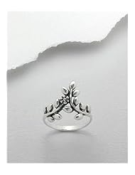 Leaf Ring In 92.5 Sterling Silver