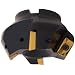 Dorian Tool F30A Indexable High Positive Face Mill, 4 Flute, 30 Degree, 2" Cutting Diameter, 1-9/16" Overall Length, 3/4" Arbor Diameter