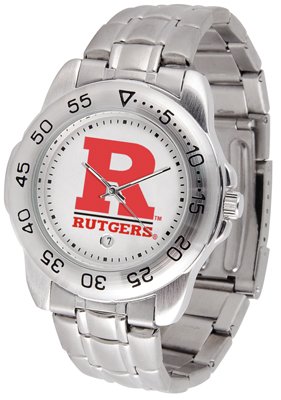 Rutgers Sport Mens Steel Band Watch