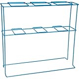 Scienceware Poxygrid Imhoff Cone Racks, 3 Places, 17-1/2" Length x 6-3/4" Width x 16" Height