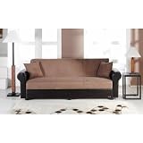 Enea Three Seat Sleeper Sofa in Rainbow Truffle