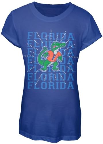 Florida Gators - Rhinestone Team Logo Girl Juvy T-Shirt - Juvy 8 Blue