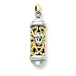14k Two-tone Mezuzah Pendant