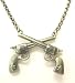 Search : Kitsch n Kouture Pistol Packin Momma Double Guns Pendant with chain