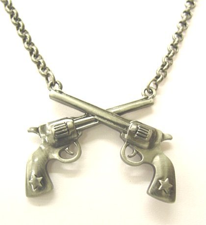Click here to buy Kitsch n Kouture Pistol Packin Momma Double Guns Pendant with chain by Kitsch N Kouture.