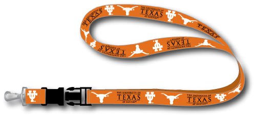Texas Longhorns Reversible Clip Lanyard Keychain Id Ticket Holder