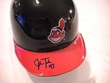JOSH TOMLIN SIGNED AUTOGRAPHED MINI HELMET CLEVELAND INDIANS PROOF COA + HOLOGRAM