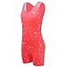 One-Piece Shiny Snowflake Orange Gymnastics Biketard for Little Girl