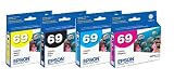 Set of 4 Epson 69 Inkjet Cartridges