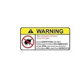 Lamborghini V10 No Bull, Warning decal, sticker 