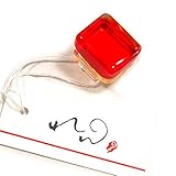 れん 帯留 ソダーガラス 赤色 レッド 着物用 浴衣用帯留め ガラス細工 三分紐・二分紐用 七緒掲載ブランド