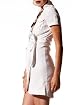 Italian Crepe Linen Wrap Front Safari Dress Product Image