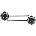 Pair Of Antique Style Bobby Pins with Beads And Rhinestones In Black