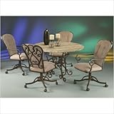 Magnolia Travertine Dining Table in Autumn Rust