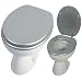 WC-Sitz MDF silber Toilettensitz