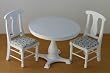 Dollhouse Miniature Round Kitchen Table & Chairs Set