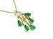 Ladies Emerald & Diamond Necklace in 14K Yellow Gold (TCW 1.02)