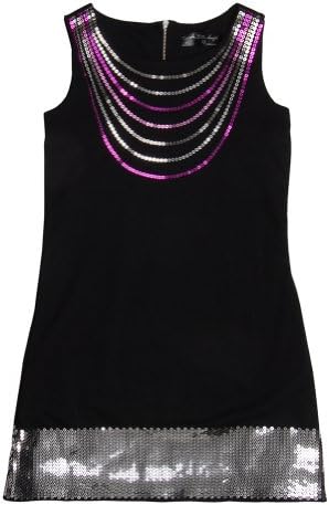 A Little Angel Kayley Black Sequenced Dress in Sizes 7 - 16