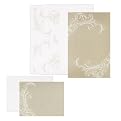 Kraft White Swirl Wed Invite Kit