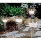 HomeBrite Solar 30816 Stainless Steel Solar Lamps - Belmont - 4 Pack