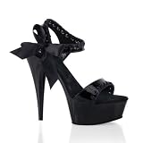 Pleaser Delight-615 5.75 Inch Stiletto Heel Ankle Strap Platform Sandal Size 8