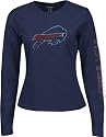 Buffalo Bills Women's Navy Long Sleeve Giant Logo Too Tee