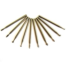 10pc Engraving Cutters Set 3 32 Shank w Small Head by hobbytoolsupply