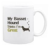New  My Basset Hound , Thinks I Am Great  Mug Dog