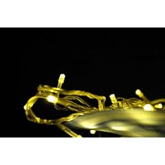 Led Lichterkette gelb wei�es Licht 100 Led 10m