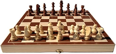 Folding Wooden Chess Set With Magnet Closure Kids Gift Fun