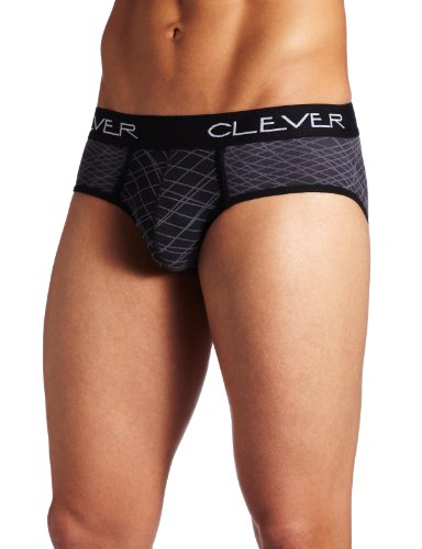 Clever Mens Revolution Brief, Grey, Large