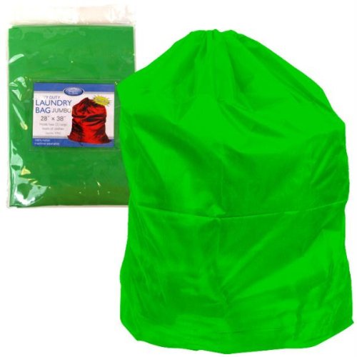 Heavy Duty Jumbo Sized Nylon Laundry Bag - Green