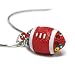 Red Miniature Crystal Football Pendant Necklace Fashion Jewelry
