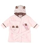 Baby Gear Bathrobe & Mitt Set – Girls Elephant – colors as shown, one size