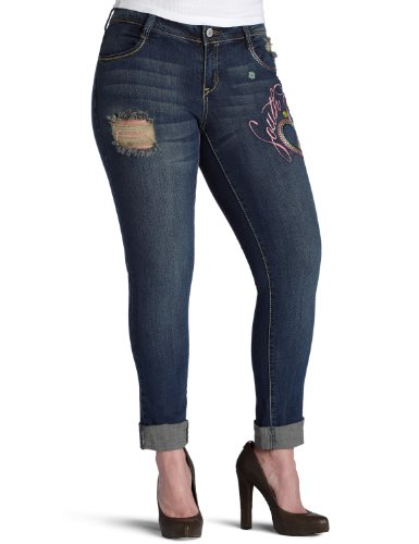 Southpole Junior's Plus Low Rise Stretch Ankle Jean