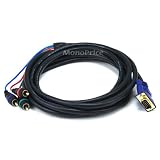 Buy 12FT VGA to 3 RCA component video cable (HD15 - 3-RCA)