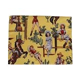 Sassy Cook'n 052494A Western Lolitas in Yellow Placemat - Set of 6 by Sassy Cook'n