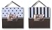 Baby : Trend Lab Striped and Dot Two Picture Frame Set in Brown/Blue
