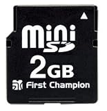 2 GB MiniSD Memory Card w/SD card adapter