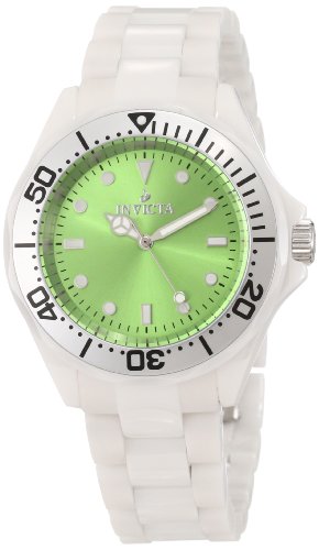 Invicta Women's 11302 Ceramics Lime Green Dial White Ceramic Watch