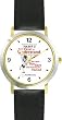 Habit 5 - Seek First to Understand (English Text) - DELUXE TWO-TONE WATCH from THE 7 HABITS - WATCH COLLECTION BY WATCHBUDDY&reg; - Arabic Numbers - Black Leather Strap-Size-Large ( Men's Size or Jumbo Women's Size )