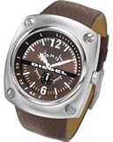 Diesel #DZ1228 Men's Oversize Split Level Watch with Leather Strap