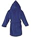 STAR Boys 100% Cotton Velour Hooded Terry Robe Bathrobe Blue