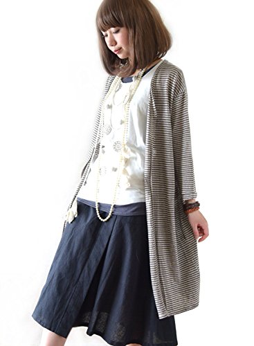 [アンドイット] and it_ ナチュラルスタンダードリネンロングカーディガン