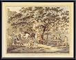Art Poster Metal Framed Print - Evening - Artist: George Morland- Poster Size: 16 X 21