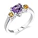 Sterling Silver 1.25 cts Trillion Amethyst & title=