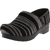Dansko Women's Professional Vegan Clog,Blak Striped,37 EU / 6.5-7 B(M) US