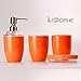 LIDORE Set of 4 Ensemble Bath Accessories Set in New Orange Color